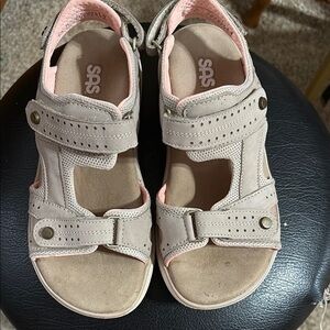SAS Women's Walk Sandals - Light Gray and Pink